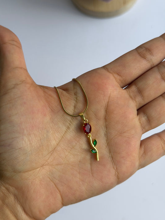 Single tulip necklace