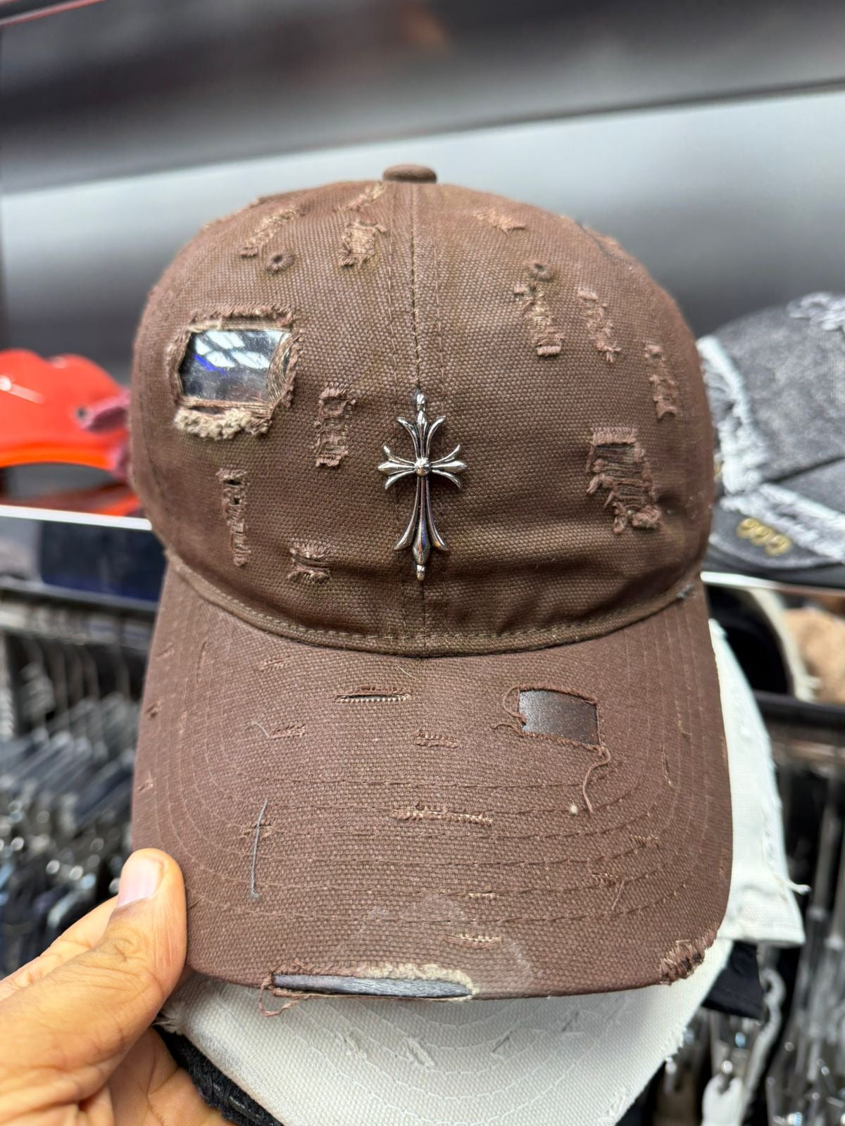 Brown cap