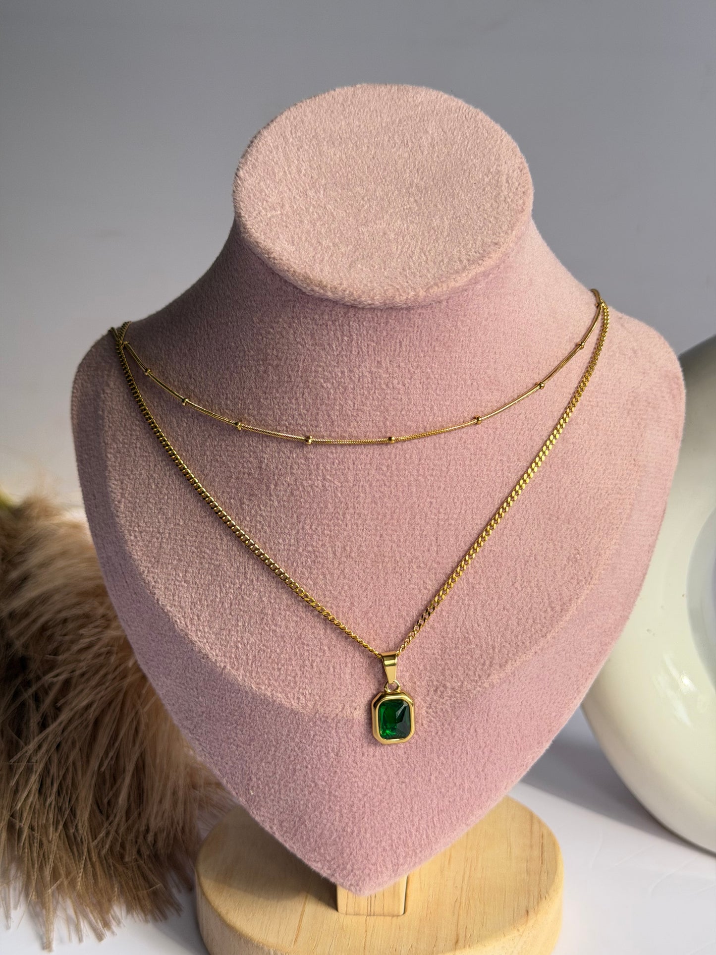 Double layer neck chain