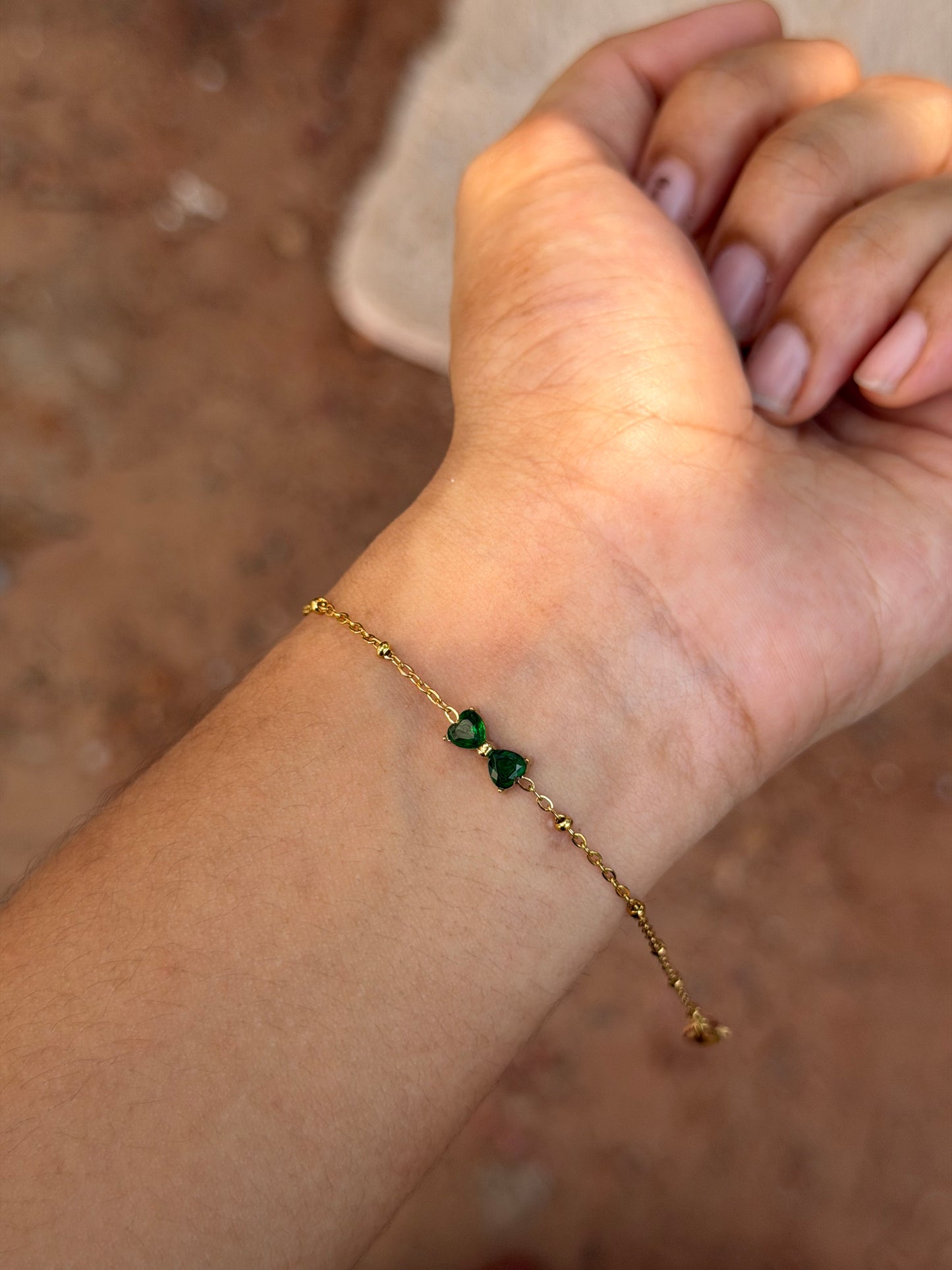 Green bow bracelet