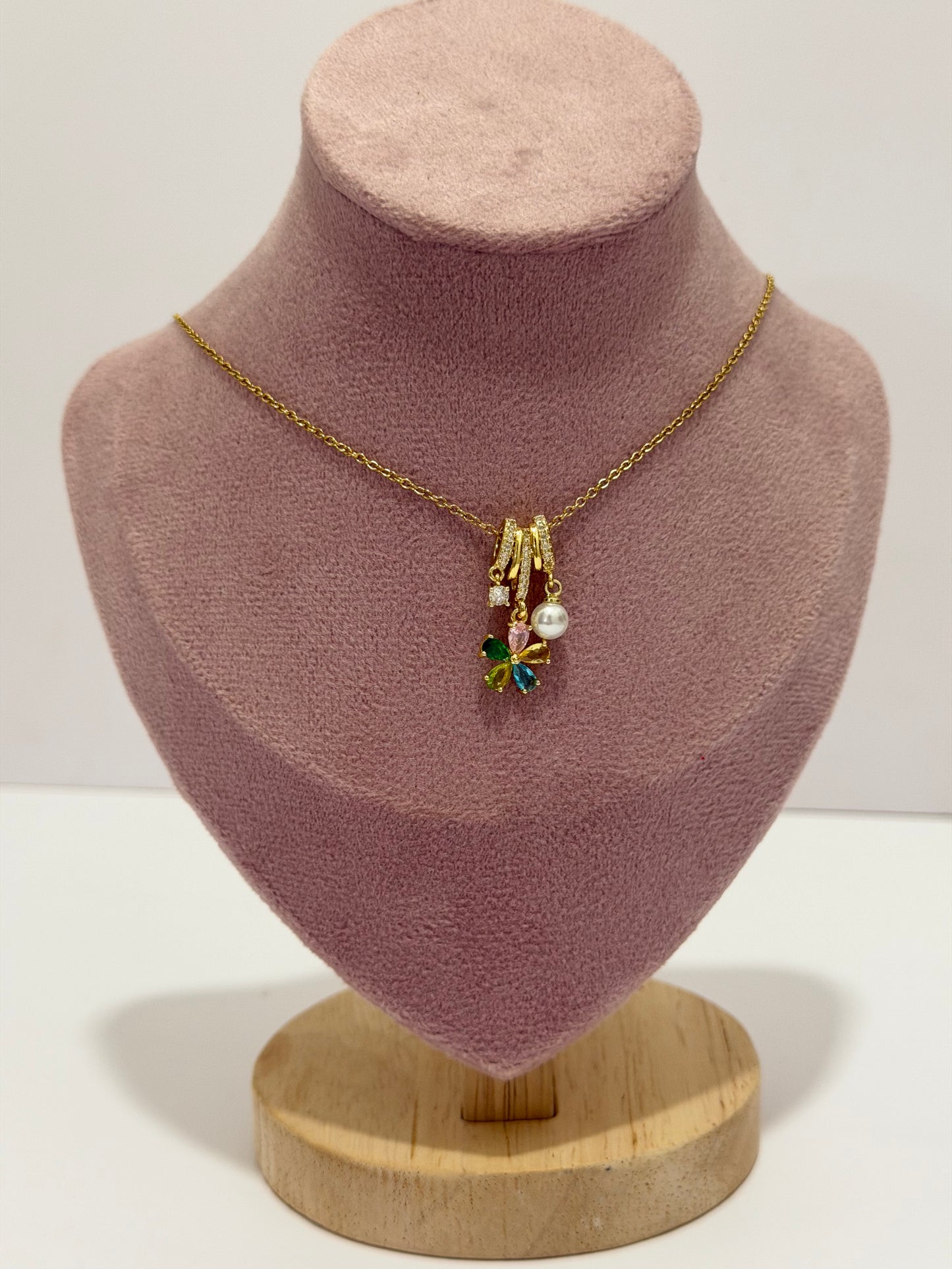 Anti tarnish multi drop necklace