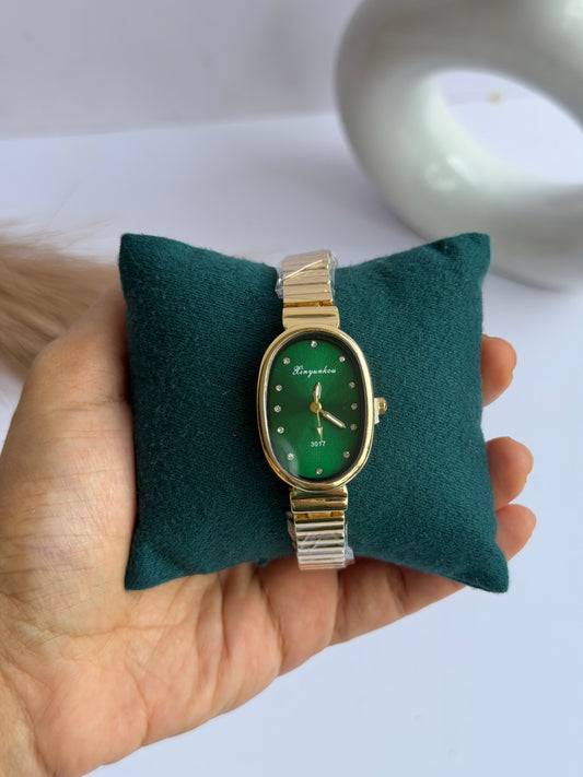 Green dial watch 7