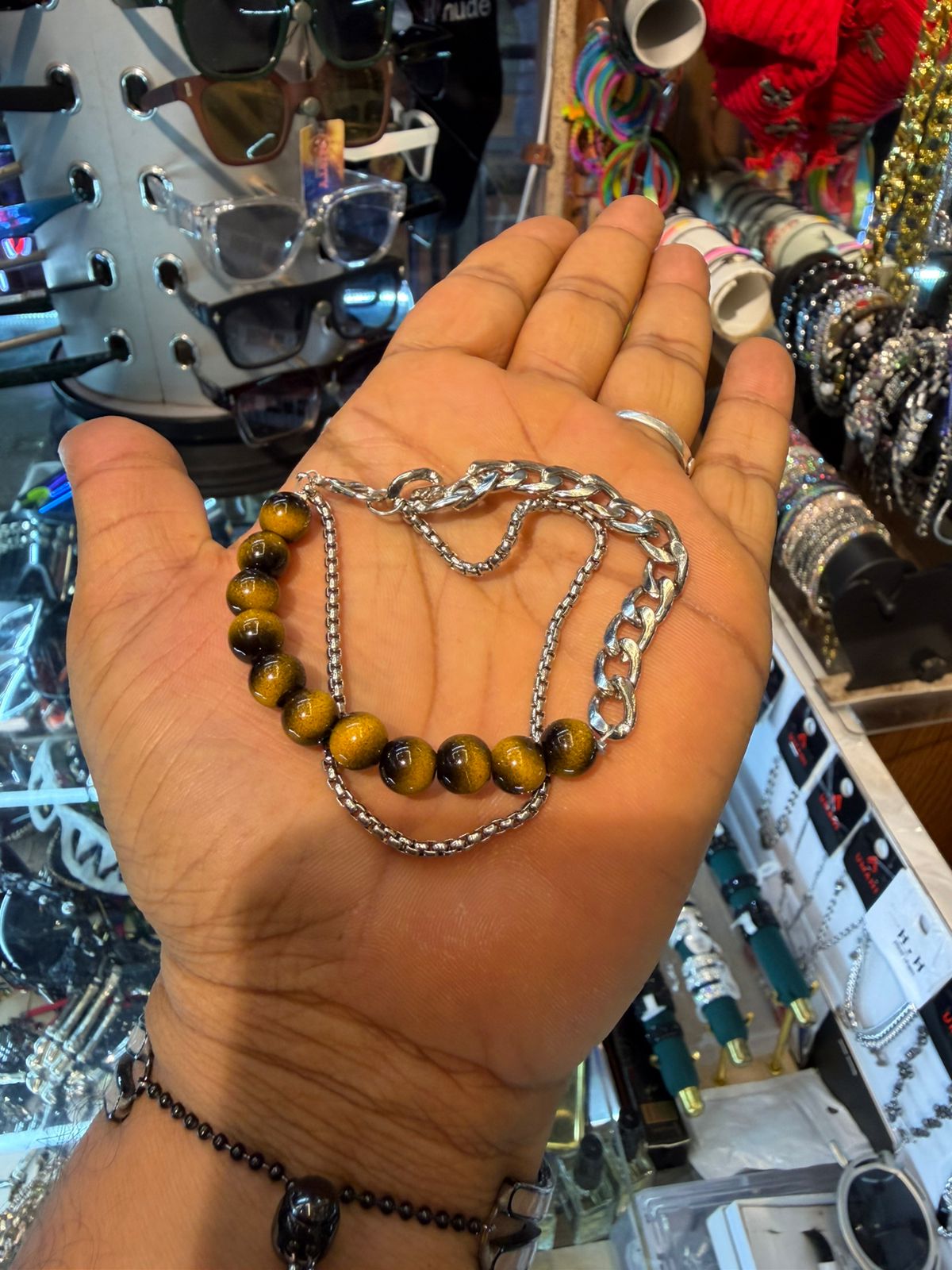 Print beaded bracelet