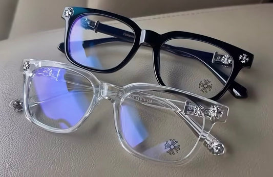 Chrome heart glasses