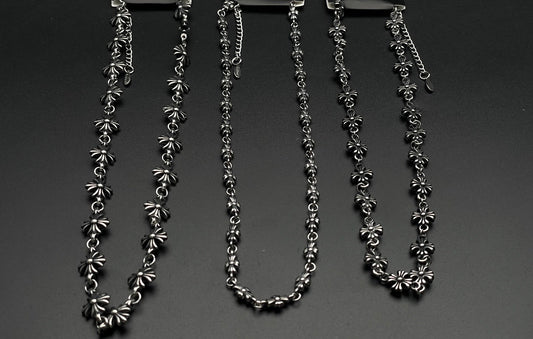 Chrome heart neck chains