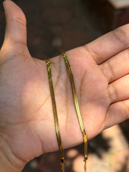 Snake chain anklets