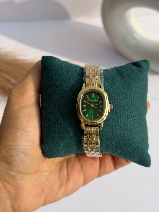 Green dial watch 1