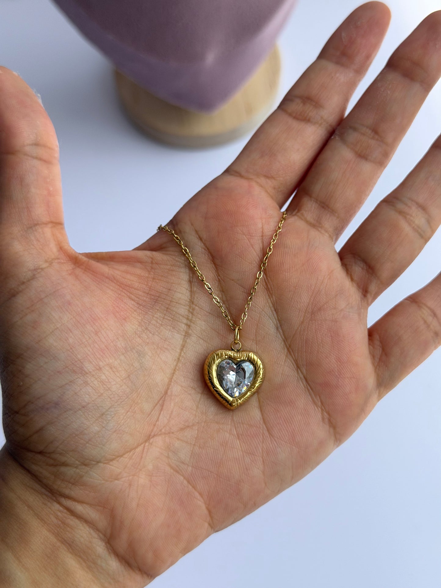 White heart pendant