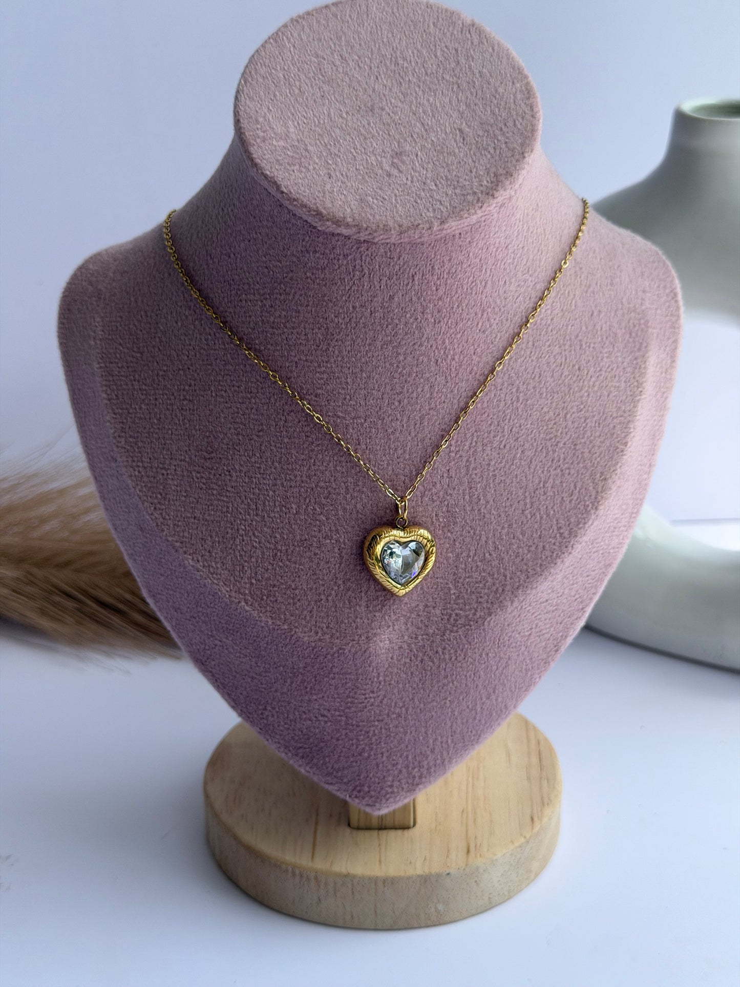 White heart pendant