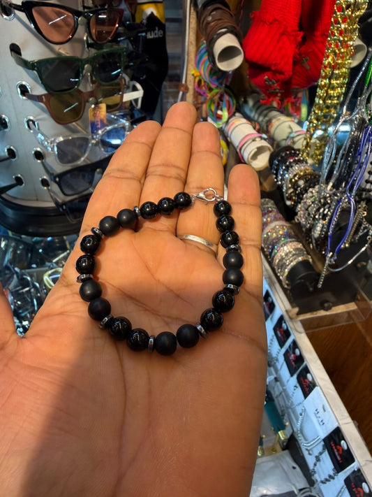 Black beaded bracelet