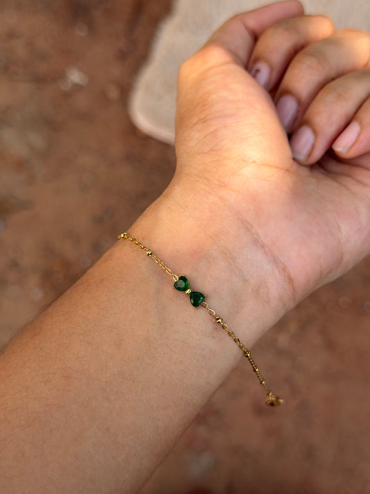 Green bow bracelet