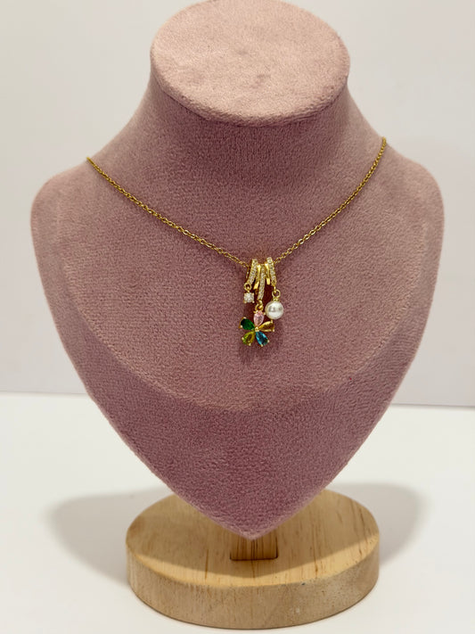 Anti tarnish multi drop necklace