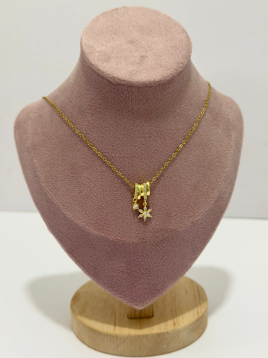 Anti tarnish star drop necklace